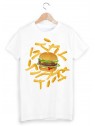 T-Shirt imprimÃ© hamburger fritte ref 1739