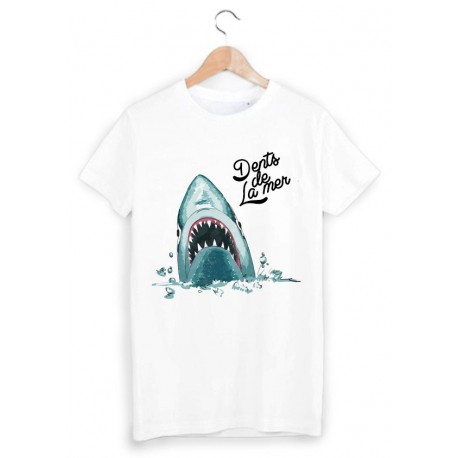 T-Shirt imprimÃ© dents de la mer ref 1795