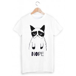 T-Shirt imprimÃ© illustration chat ref 1796