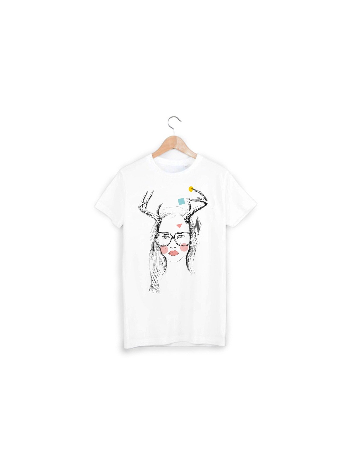 T-Shirt imprimÃ© illustration cerf ref 1791