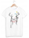 T-Shirt imprimÃ© illustration cerf ref 1791