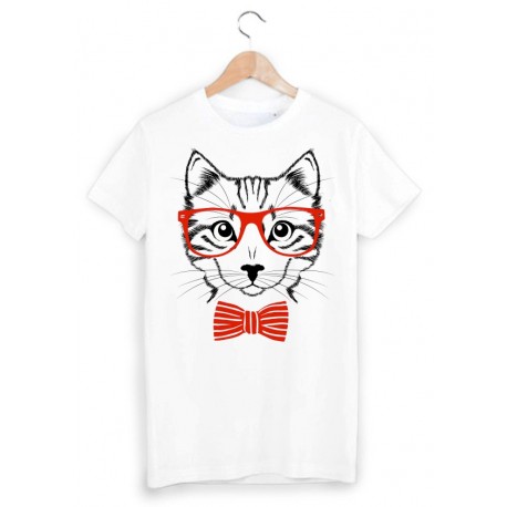 T-Shirt imprimÃ© chat ref 1788