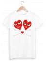 T-Shirt imprimÃ© coeur rouge  ref 1787