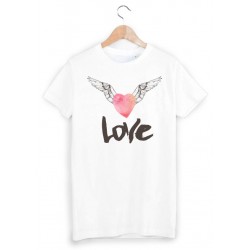 T-Shirt imprimÃ© coeur ailes ref 1782