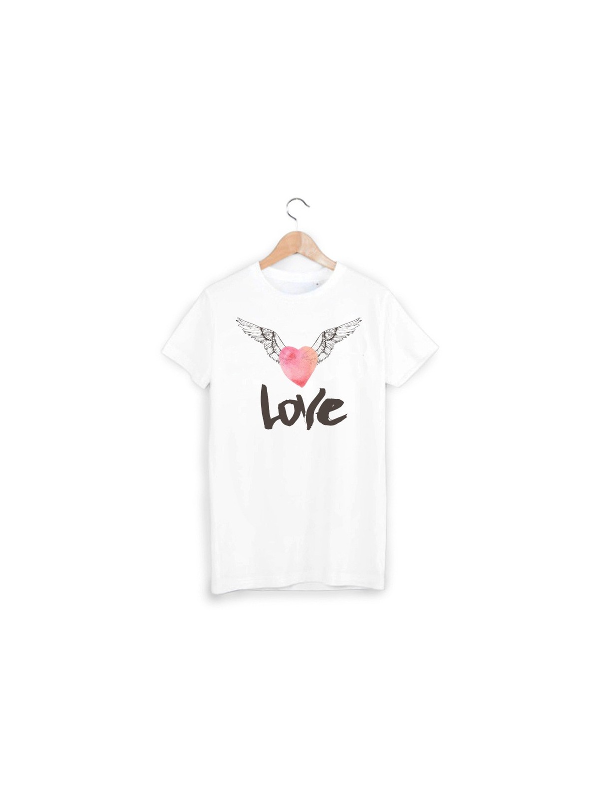 T-Shirt imprimÃ© coeur ailes ref 1782