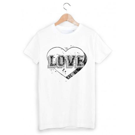 T-Shirt imprimÃ© coeur love ref 1781