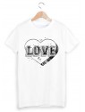 T-Shirt imprimÃ© coeur love ref 1781