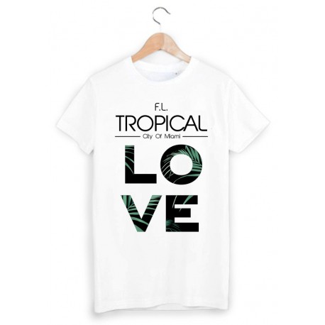 T-Shirt imprimÃ© tropical ref 1780