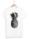 T-Shirt imprimÃ© ananas noir et blanc ref 1746