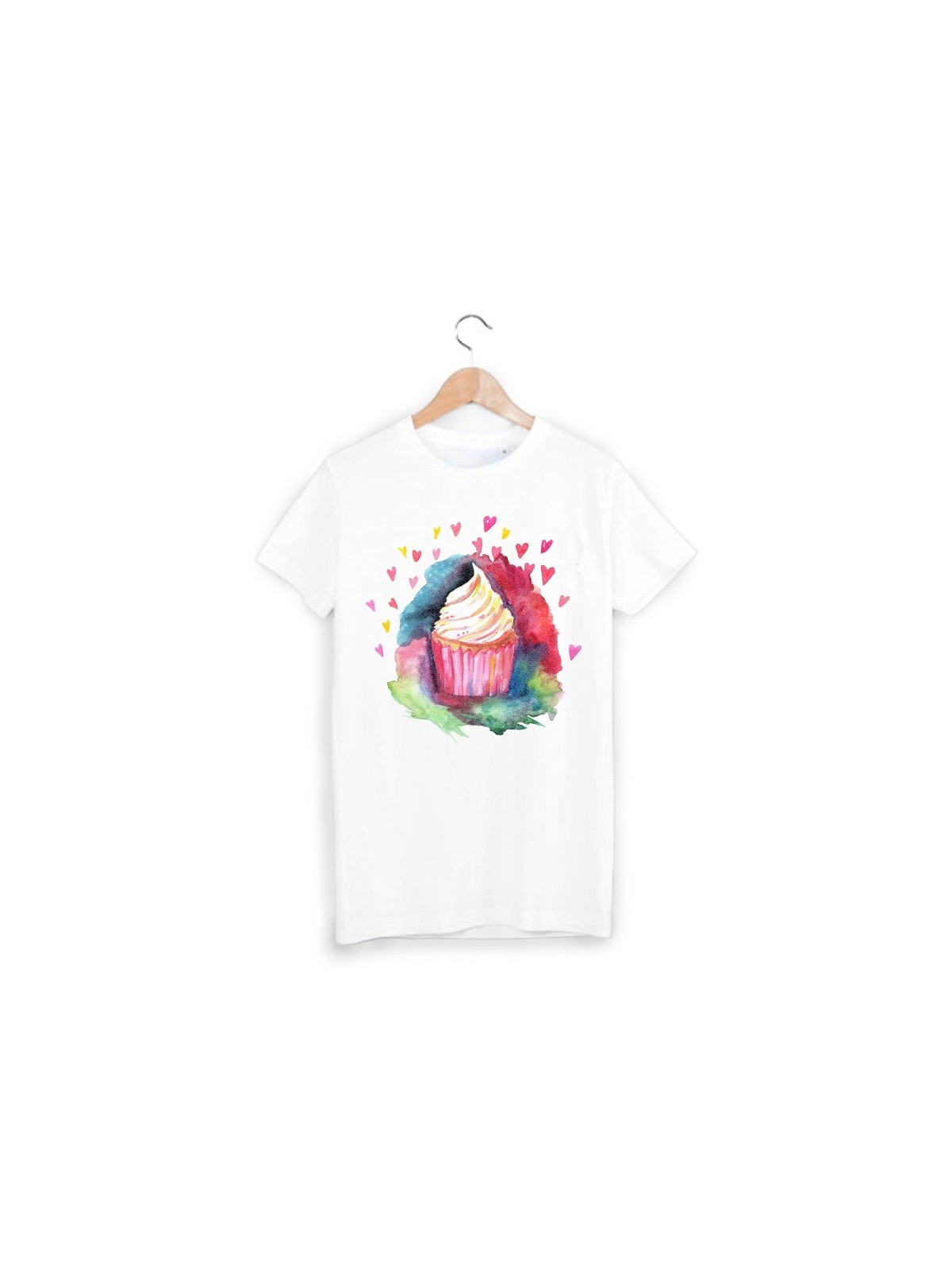 T-Shirt imprimÃ© cupcake ref 1749