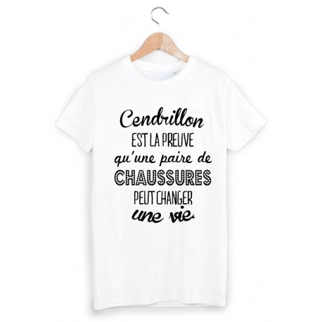 T-Shirt imprimÃ© cendrillon ref 1886