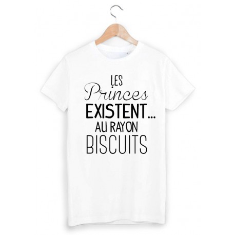 T-Shirt imprimÃ© les princes existent au rayon biscuits ref 1880