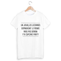 T-Shirt un jour les licornes domineront le monde mais pas demain ref 1608