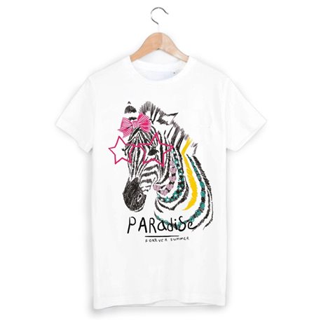 T-Shirt imprimÃ© zebre ref 1815