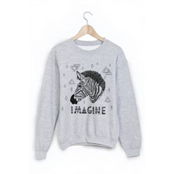 Sweat-Shirt imprimÃ© zebre