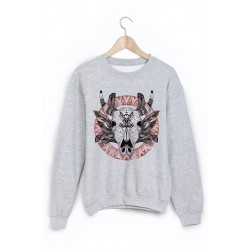Sweat-Shirt imprimÃ© crane buffle boheme