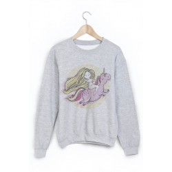 Sweat-Shirt imprimÃ© licorne rose 