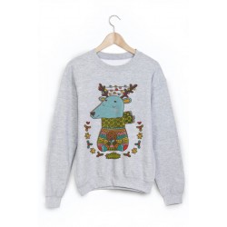 Sweat-Shirt imprimÃ© cerf noel  ref 1137