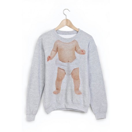 Sweat-Shirt imprimÃ© corp bÃ©bÃ©