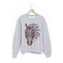Sweat-Shirt imprimÃ© cheval ref 1192