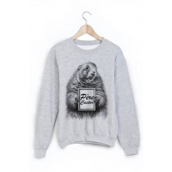 Sweat-Shirt imprimÃ© pere castor