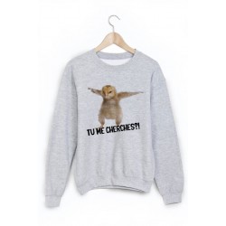 Sweat-Shirt imprimÃ© tu me cherches