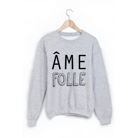 Sweat-Shirt imprimÃ© ame folle 