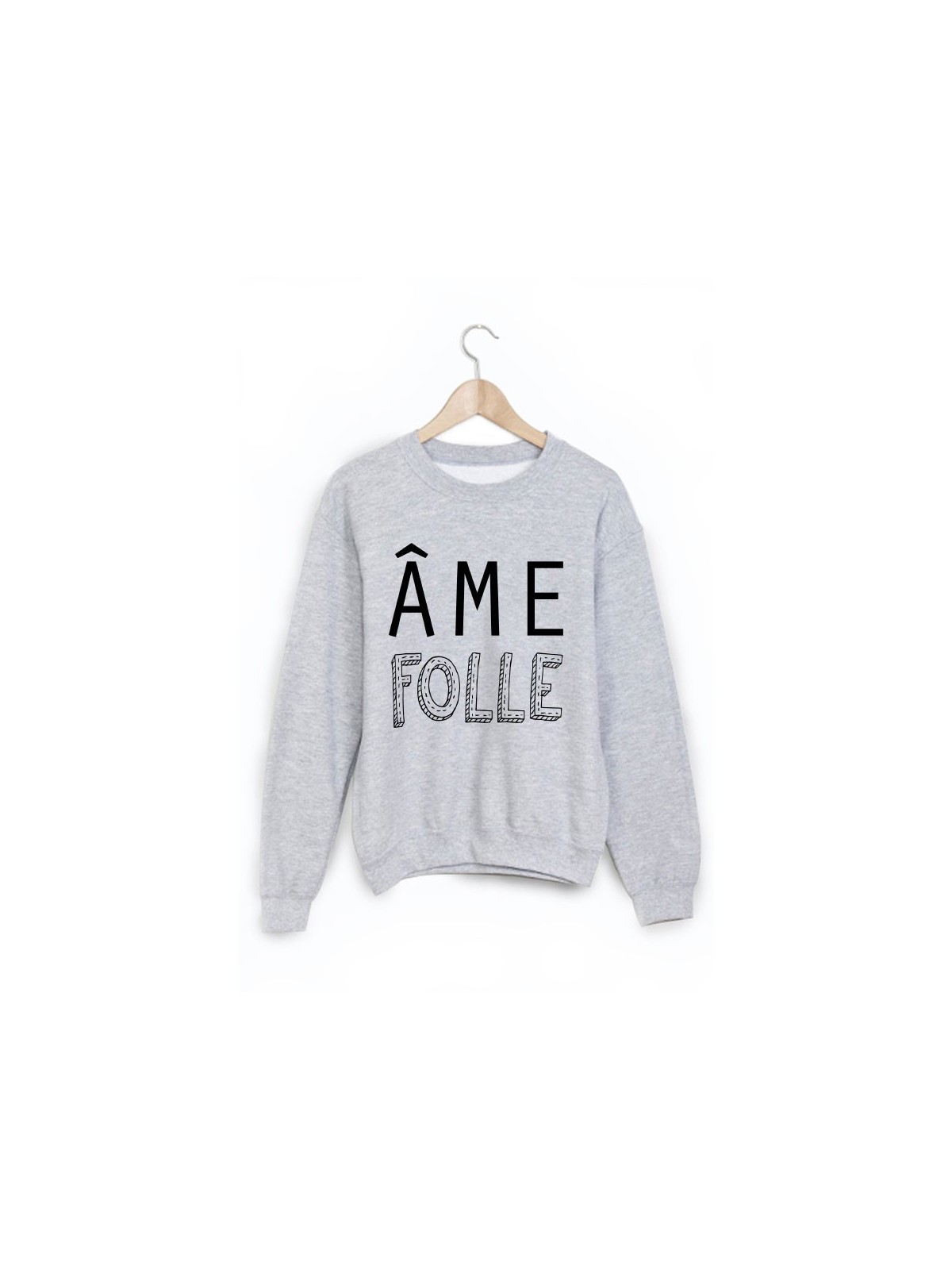 Sweat-Shirt imprimÃ© ame folle 