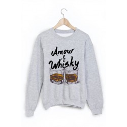 Sweat-Shirt imprimÃ© amour & whisky