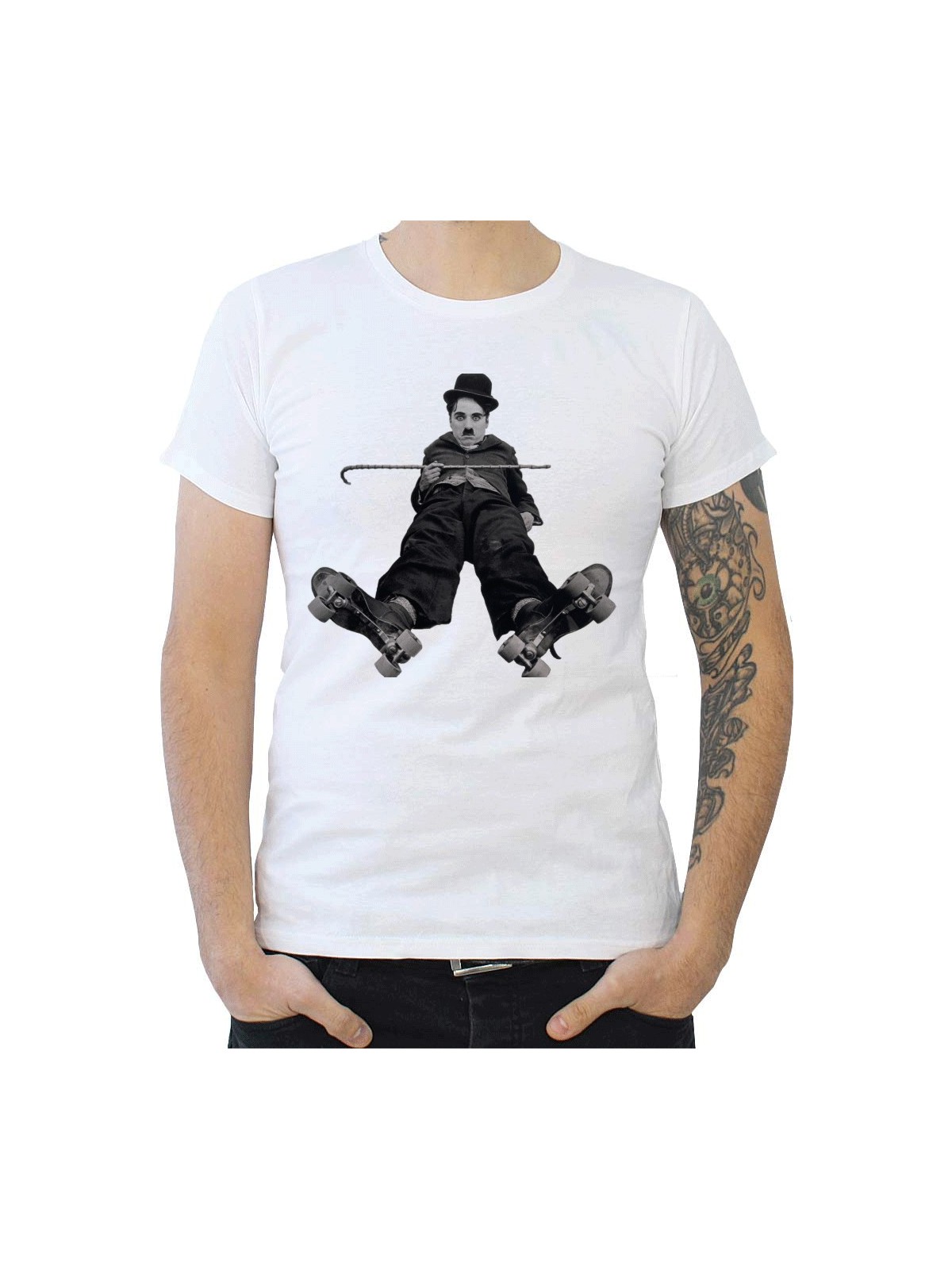 T-Shirt imprimÃ© charlie chaplin 