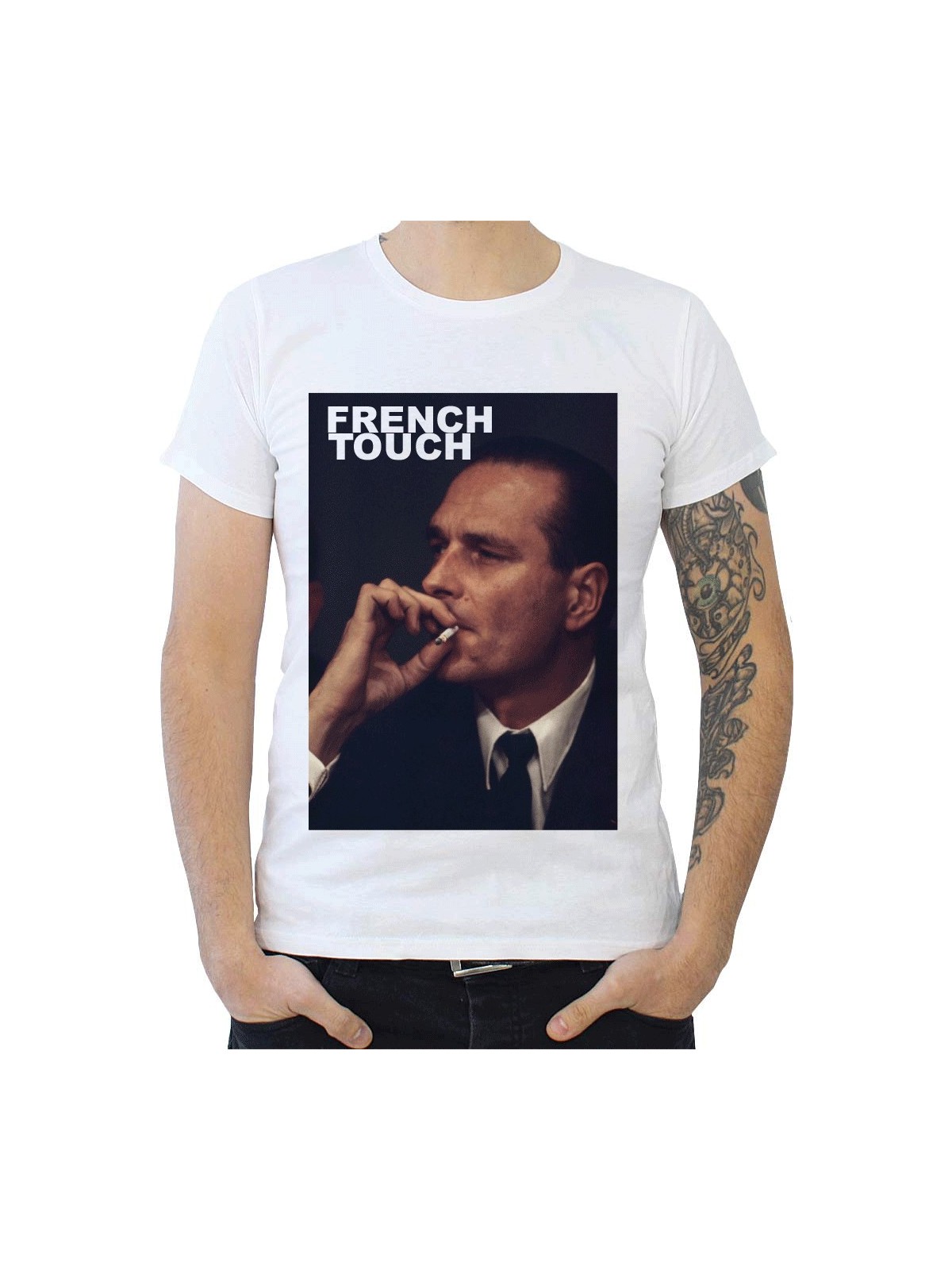 T-Shirt imprimÃ© jacques chirac french touch