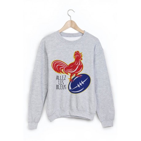 Sweat-Shirt imprimÃ© allez les bleus