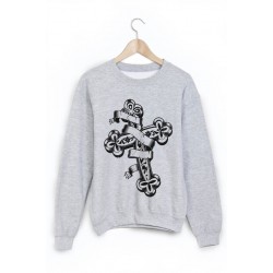 Sweat-Shirt imprimÃ© croix