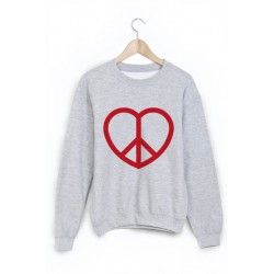 Sweat-Shirt imprimÃ© peace