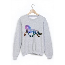 Sweat-Shirt imprimÃ© cheval