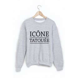 Sweat-Shirt imprimÃ© icone tatouÃ©e