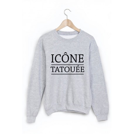 Sweat-Shirt imprimÃ© icone tatouÃ©e