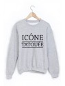 Sweat-Shirt imprimÃ© icone tatouÃ©e