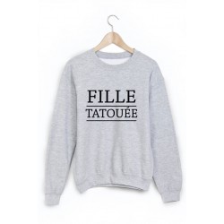 Sweat-Shirt imprimÃ© fille tatouÃ©e