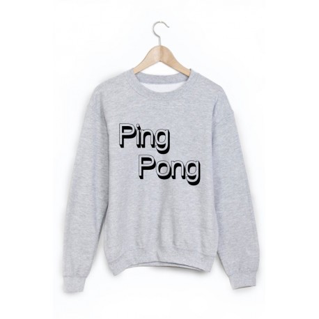 Sweat-Shirt imprimÃ© ping pong