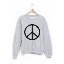 Sweat-Shirt imprimÃ© peace and love