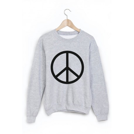 Sweat-Shirt imprimÃ© peace and love