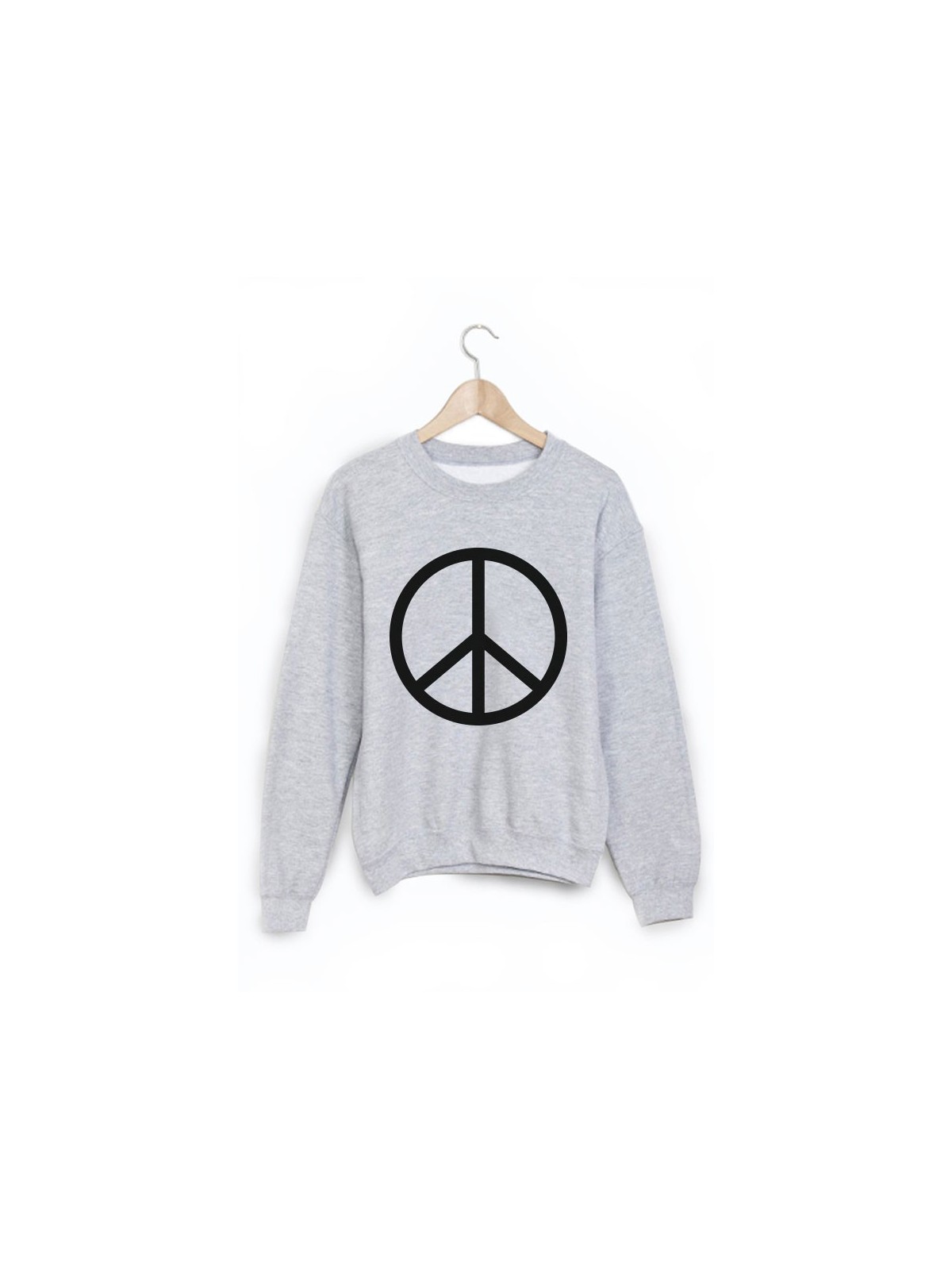 Sweat-Shirt imprimÃ© peace and love