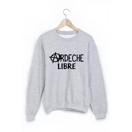 Sweat-Shirt imprimÃ© ardeche libre