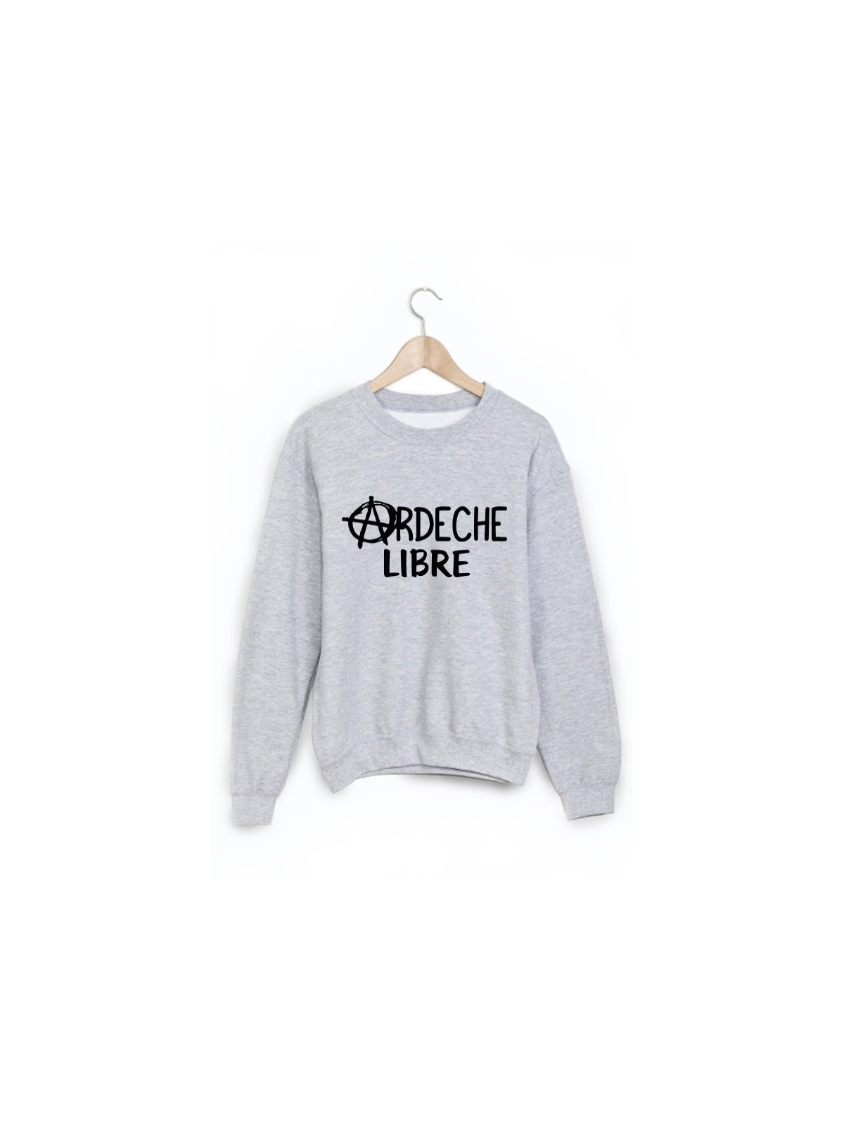 Sweat-Shirt imprimÃ© ardeche libre