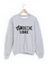 Sweat-Shirt imprimÃ© ardeche libre