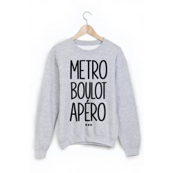 Sweat-Shirt imprimÃ© meteo boulot apÃ©ro