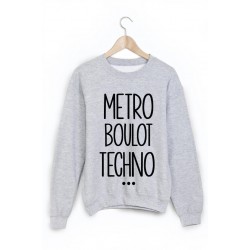 Sweat-Shirt imprimÃ© meteo boulot techno