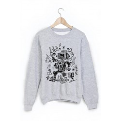 Sweat-Shirt imprimÃ© robot 