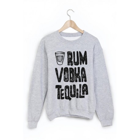 Sweat-Shirt imprimÃ© rhum vodka tequilla